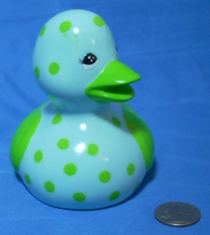 Bath and Body Works Turquoise with Lime Polka Dots Front