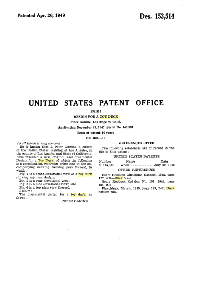 1949 Patent