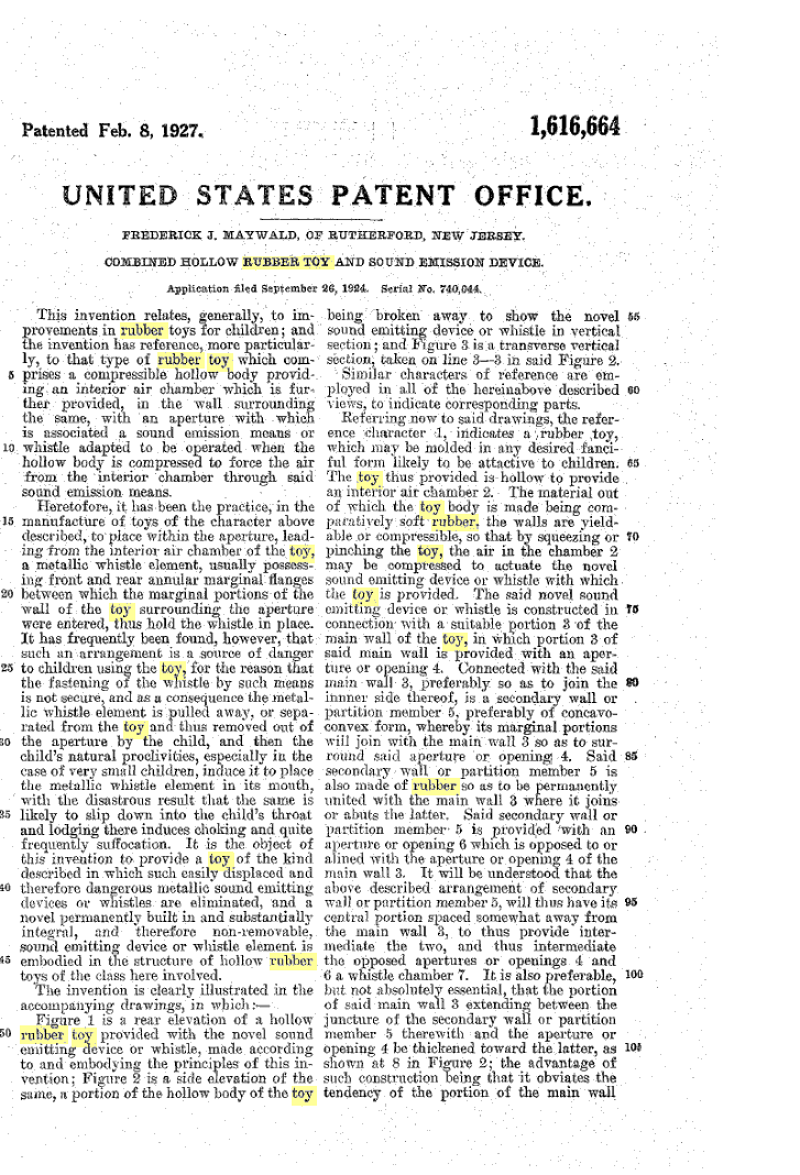 1927 Patent