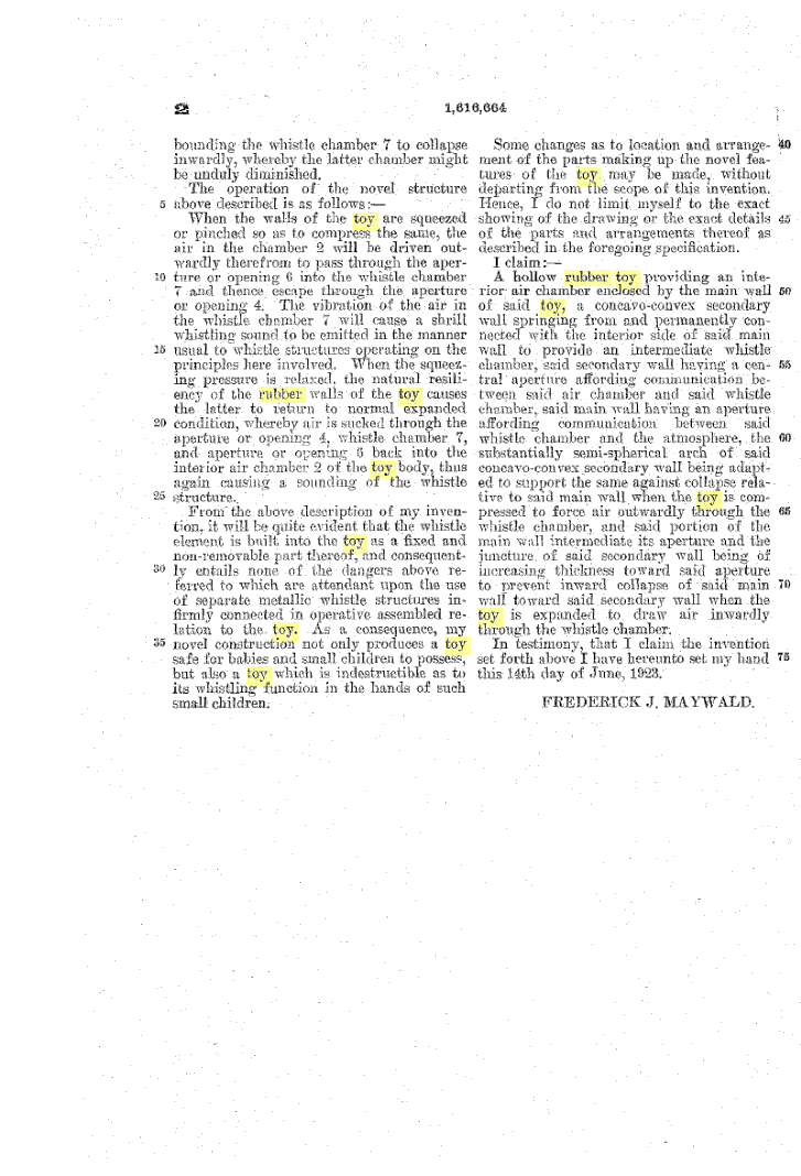 1927 Patent